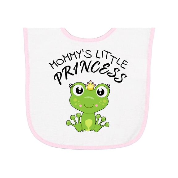 Inktastic Mommy's Little Princess Cute Frog Baby Terry Cloth Bib