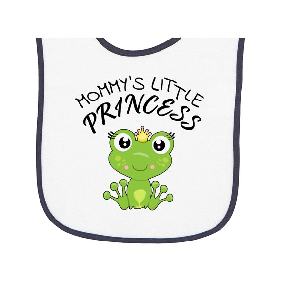 Inktastic Mommy's Little Princess Cute Frog Baby Terry Cloth Bib