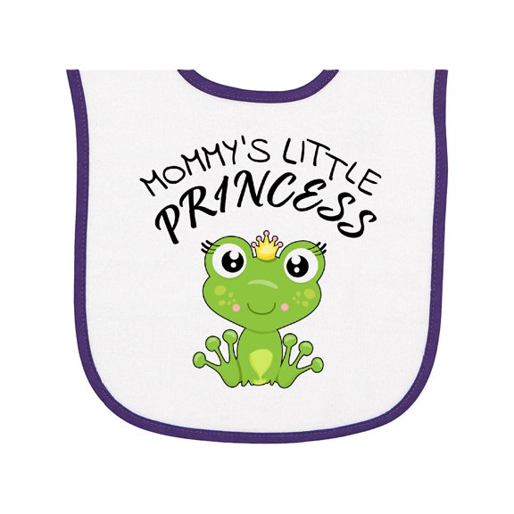Inktastic Mommy's Little Princess Cute Frog Baby Terry Cloth Bib