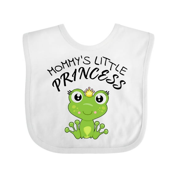 Inktastic Mommy's Little Princess- cute frog Girls Baby Bib