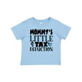 thumbnail image 1 of Inktastic Mommy's Little Tax Deduction Blue Hearts Boys or Girls Baby T-Shirt, 1 of 5