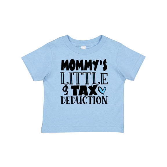 Inktastic Mommy's Little Tax Deduction Blue Hearts Boys or Girls Baby T-Shirt