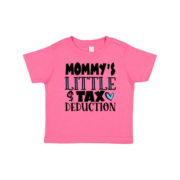 Inktastic Mommy's Little Tax Deduction Blue Hearts Boys or Girls Baby T-Shirt