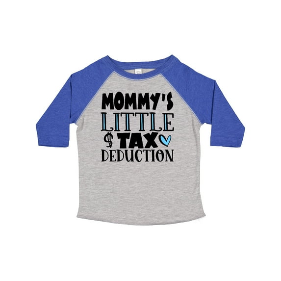 Inktastic Mommy's Little Tax Deduction Blue Hearts Boys or Girls Toddler T-Shirt