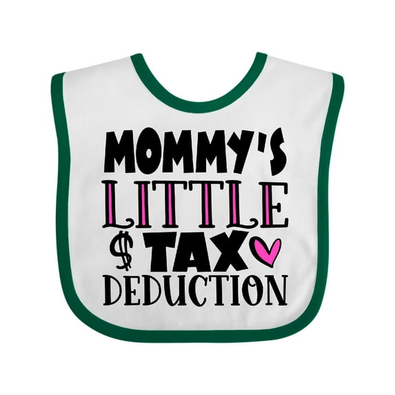 Inktastic Mommy's Little Tax Deduction Pink Hearts Boys or Girls Baby Bib