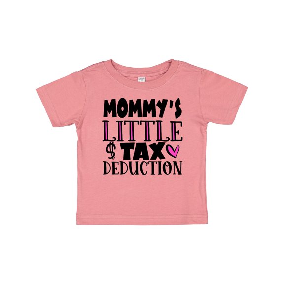 Inktastic Mommy's Little Tax Deduction Pink Hearts Boys or Girls Baby T-Shirt