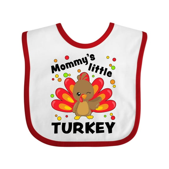 Inktastic Mommy's Little Turkey Boys or Girls Baby Bib