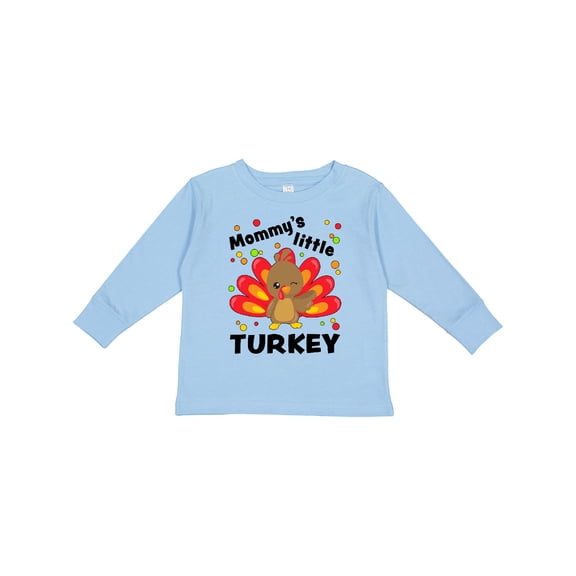 Inktastic Mommy's Little Turkey Boys or Girls Long Sleeve Toddler T-Shirt