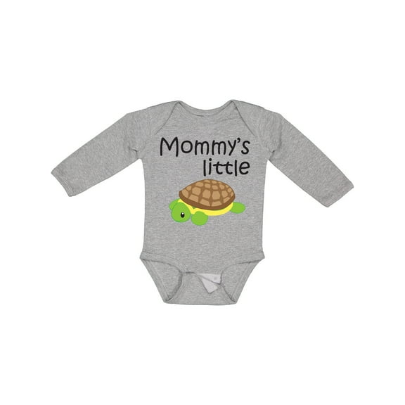 Inktastic Mommy's Little Turtle Boys or Girls Long Sleeve Baby Bodysuit