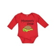 thumbnail image 1 of Inktastic Mommy's Little Turtle Boys or Girls Long Sleeve Baby Bodysuit, 1 of 5