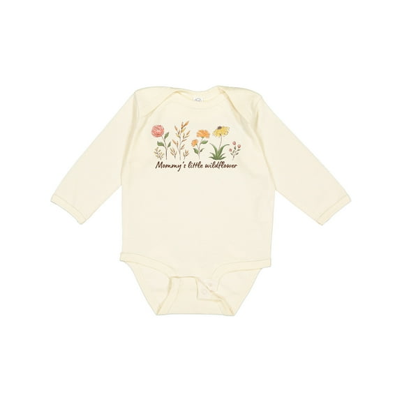 Inktastic Mommy's Little Wildflower Boys or Girls Long Sleeve Baby Bodysuit