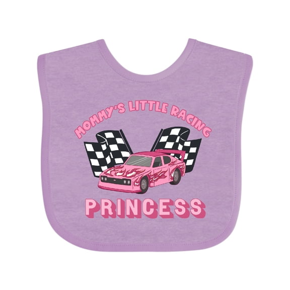 Inktastic Mommy's Racing Princess Pink Race Car Boys or Girls Baby Bib