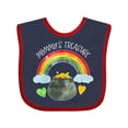 thumbnail image 1 of Inktastic Mommy's Treasure St. Patrick's Day Rainbow and Gold Boys or Girls Baby Bib, 1 of 4