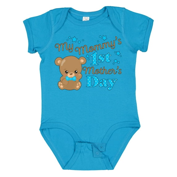 Inktastic Mommys 1st Mothers Day-cute Baby Bear Boys or Girls Baby Bodysuit