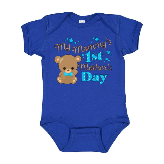Inktastic Mommys 1st Mothers Day-cute Baby Bear Boys or Girls Baby Bodysuit