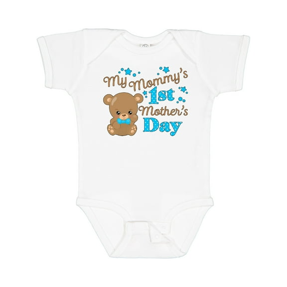 Inktastic Mommys 1st Mothers Day-cute Baby Bear Boys or Girls Baby Bodysuit