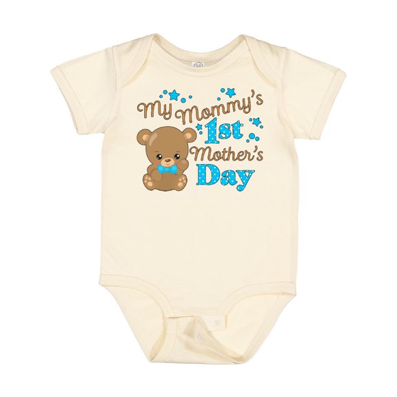 Inktastic Mommys 1st Mothers Day-cute Baby Bear Boys or Girls Baby Bodysuit