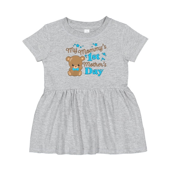 Inktastic Mommys 1st Mothers Day-cute Baby Bear Girls Baby Dress