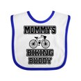 thumbnail image 1 of Inktastic Mommys Biking Buddy Boys or Girls Baby Bib, 1 of 4