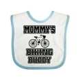 thumbnail image 1 of Inktastic Mommys Biking Buddy Boys or Girls Baby Bib, 1 of 4