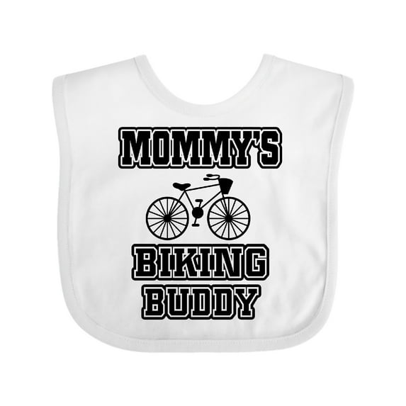 Inktastic Mommys Biking Buddy Boys or Girls Baby Bib