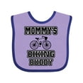 thumbnail image 1 of Inktastic Mommys Biking Buddy Boys or Girls Baby Bib, 1 of 4
