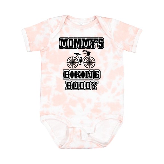 Inktastic Mommys Biking Buddy Boys or Girls Baby Bodysuit