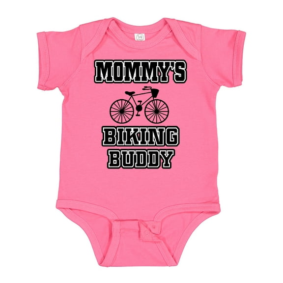 Inktastic Mommys Biking Buddy Boys or Girls Baby Bodysuit