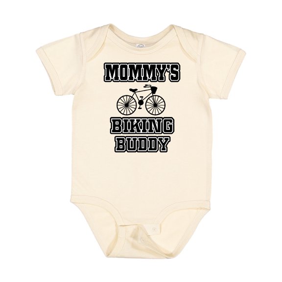 Inktastic Mommys Biking Buddy Boys or Girls Baby Bodysuit