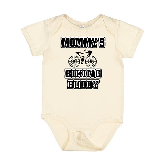 Inktastic Mommys Biking Buddy Boys or Girls Baby Bodysuit