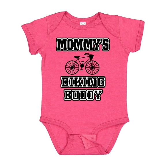Inktastic Mommys Biking Buddy Boys or Girls Baby Bodysuit