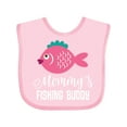 thumbnail image 1 of Inktastic Mommys Fishing Buddy Girls Girls Baby Bib, 1 of 4