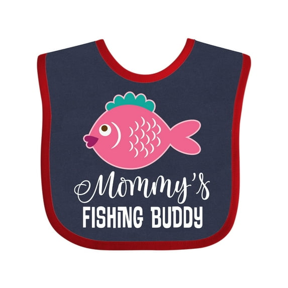 Inktastic Mommys Fishing Buddy Girls Girls Baby Bib