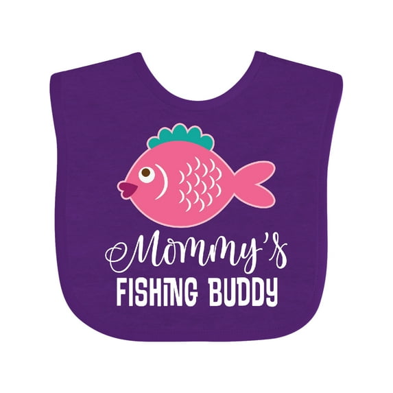 Inktastic Mommys Fishing Buddy Girls Girls Baby Bib