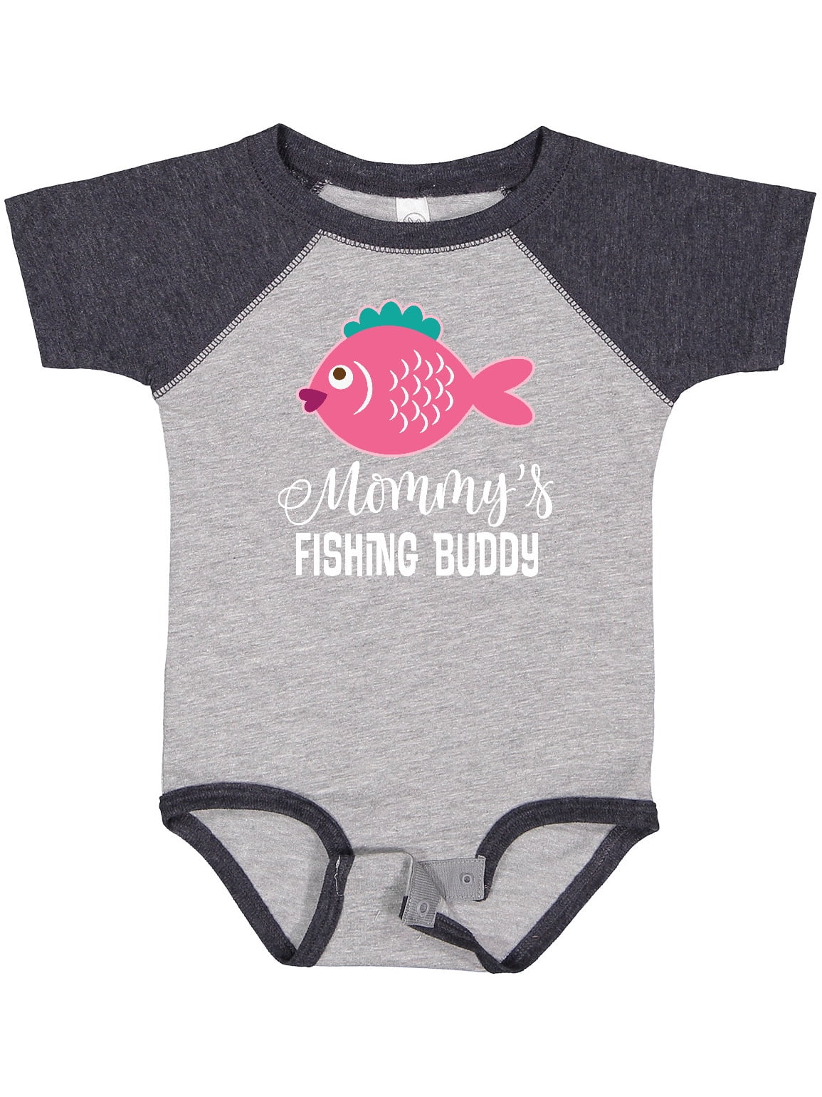 Inktastic Mommys Fishing Buddy Girls Girls Baby Bodysuit 