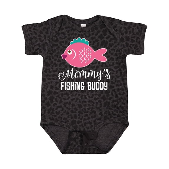Inktastic Mommys Fishing Buddy Girls Girls Baby Bodysuit