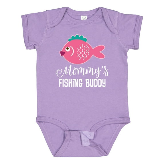Inktastic Mommys Fishing Buddy Girls Girls Baby Bodysuit