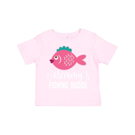 Inktastic Mommys Fishing Buddy Girls Girls Toddler T-Shirt