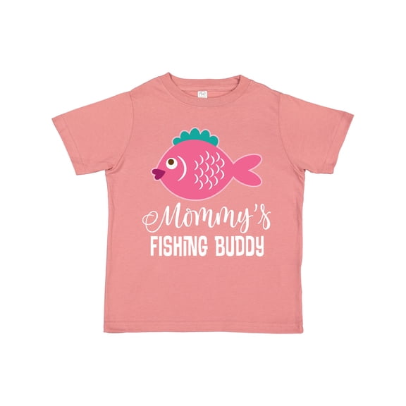 Inktastic Mommys Fishing Buddy Girls Girls Toddler T-Shirt
