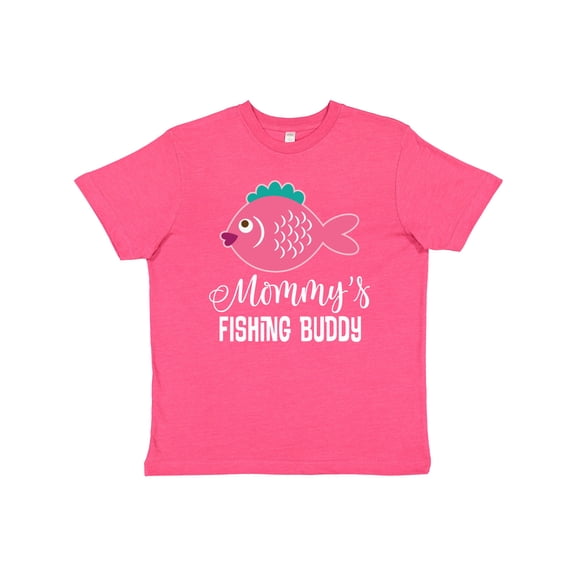 Inktastic Mommys Fishing Buddy Girls Youth T-Shirt
