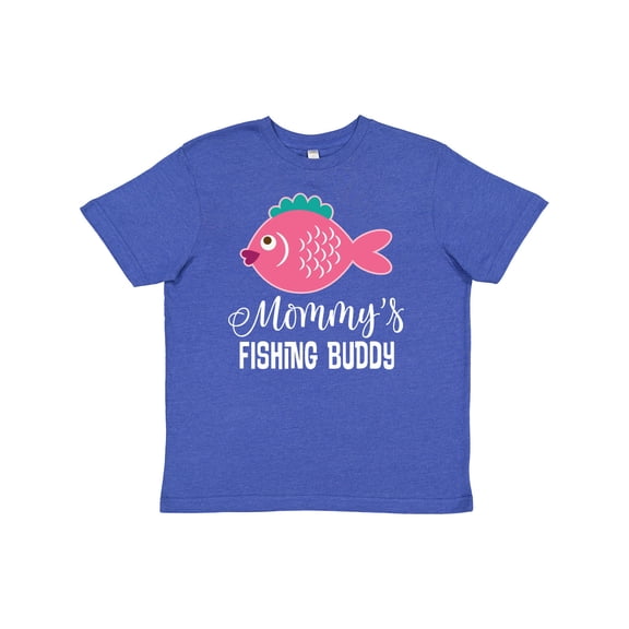 Inktastic Mommys Fishing Buddy Girls Youth T-Shirt