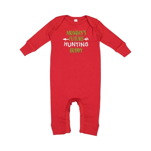 Inktastic Mommys Future Hunting Buddy Baby Romper Coveralls