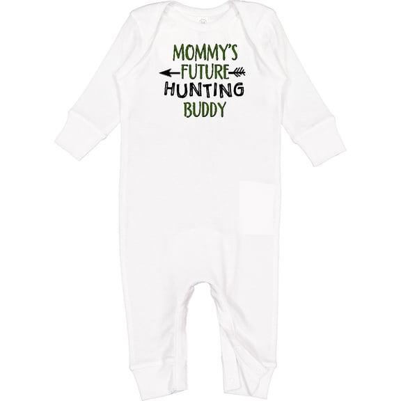 Inktastic Mommys Future Hunting Buddy Baby Romper Coveralls