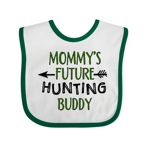 Inktastic Mommys Future Hunting Buddy Boys or Girls Baby Bib