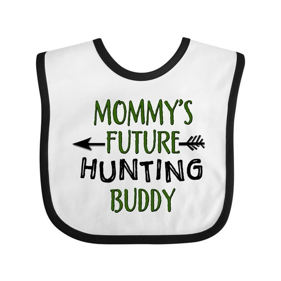 Inktastic Mommys Future Hunting Buddy Boys or Girls Baby Bib
