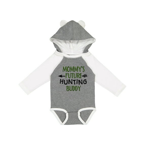 Inktastic Mommys Future Hunting Buddy Boys or Girls Long Sleeve Baby Bodysuit