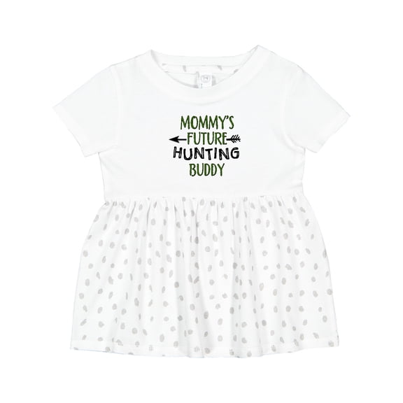 Inktastic Mommys Future Hunting Buddy Girls Baby Dress