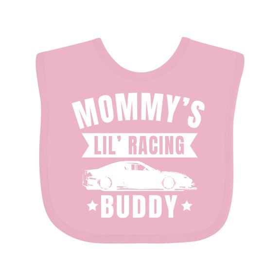 Inktastic Mommys Lil Racing Buddy Boys or Girls Baby Bib