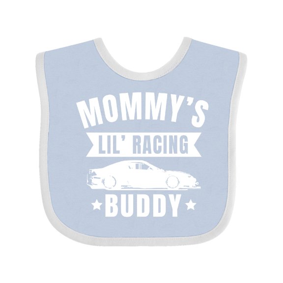 Inktastic Mommys Lil Racing Buddy Boys or Girls Baby Bib