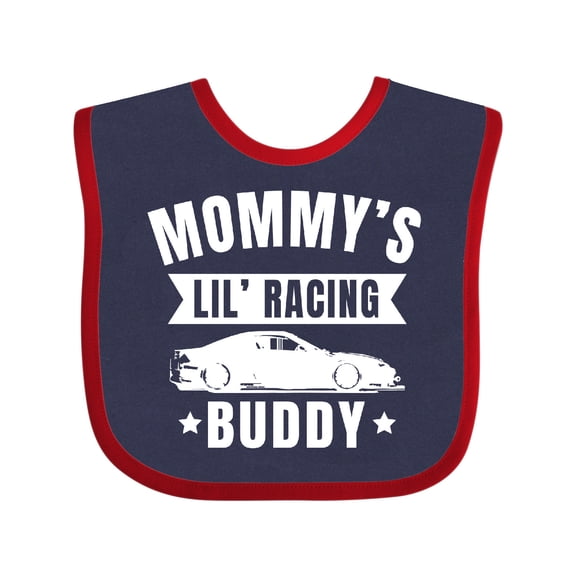Inktastic Mommys Lil Racing Buddy Boys or Girls Baby Bib